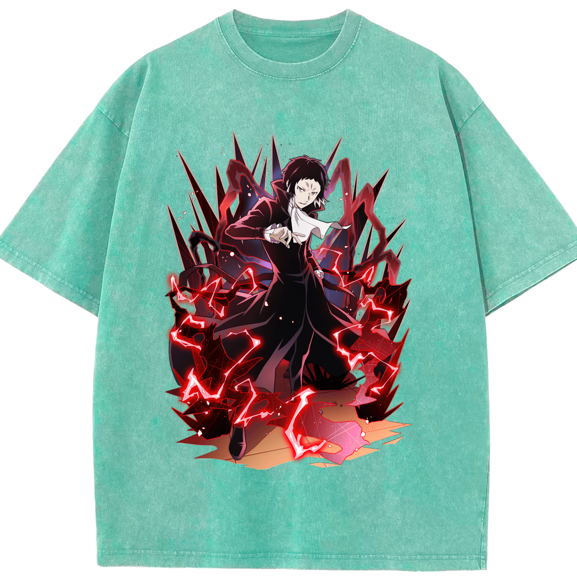 （画像用） 文豪ストレイドッグス Bungo Stray Dogs 綿100% ヴィンテージ風 半袖Tシャツ（フロントプリント）